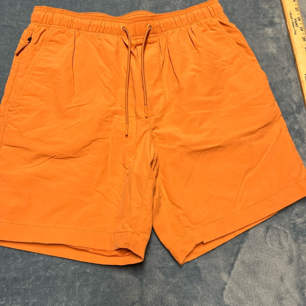 American Eagle Outfitters Orange Elastic Swimming Shorts Small